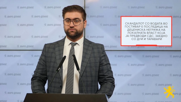 Манасиевски: Скандалот со водата во Гостивар е последица на децениска негрижа на локалната власт која ја предводи СДСМ, заедно со ДУИ и Таравари
