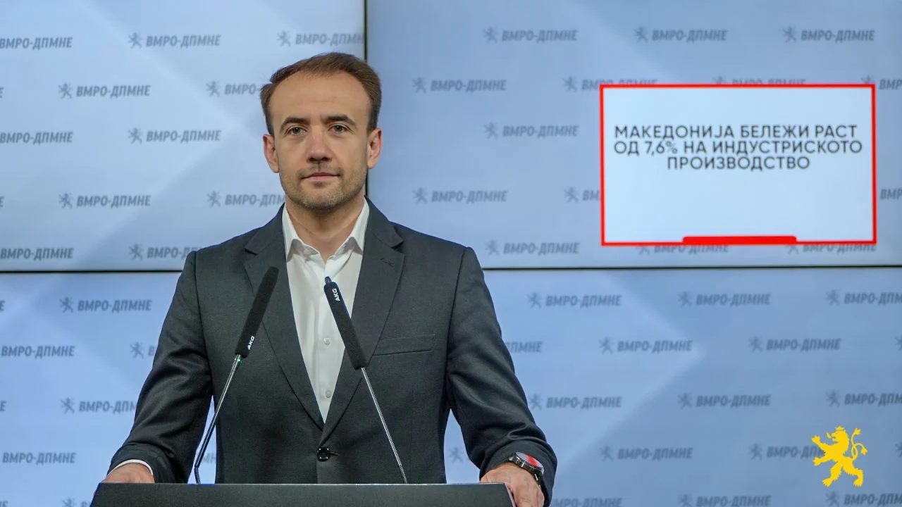 (Видео) Стојаноски: Македонија бележи раст од 7,6% на индустриското производство