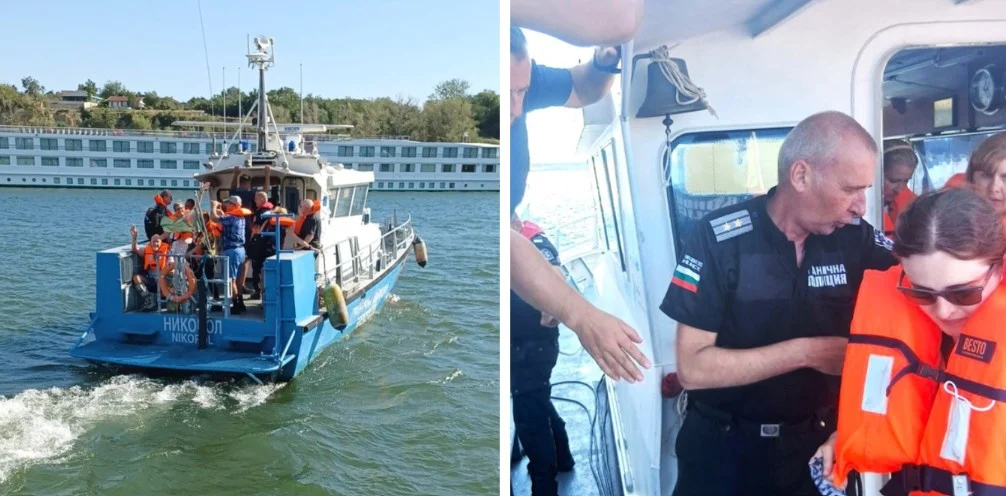 (Видео) Брод со 238 лица се насука на Дунав поради екстремно низок водостој