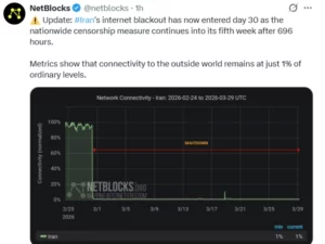Иран влегува во петта недела без интернет