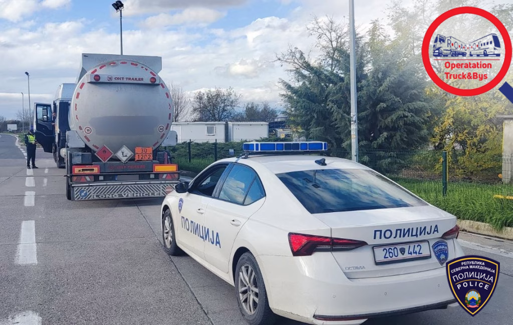 Полицијата започна масовна контрола на камиони и автобуси во координација со ROADPOL
