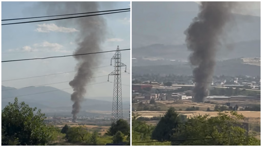 ВИДЕО Голем пожар кај Визбегово, густ црн чад се издига над Скопје!