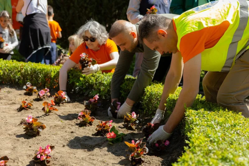 (Фото) Портокалов ден во Градскиот парк: нов изглед на холандскиот лавиринт