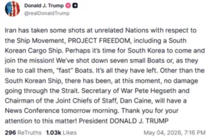 Трамп: На Иран му останаа само „брзи чамци“