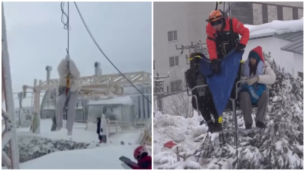 ВИДЕО Технички дефект на жичница во Бурса, евакуирано 51 лице