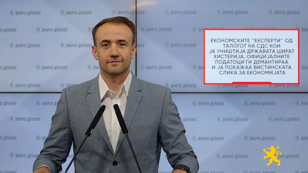 Стојаноски: Економските „експерти“ од талогот на СДС шират хистерија, официјалните податоци ги демантираа