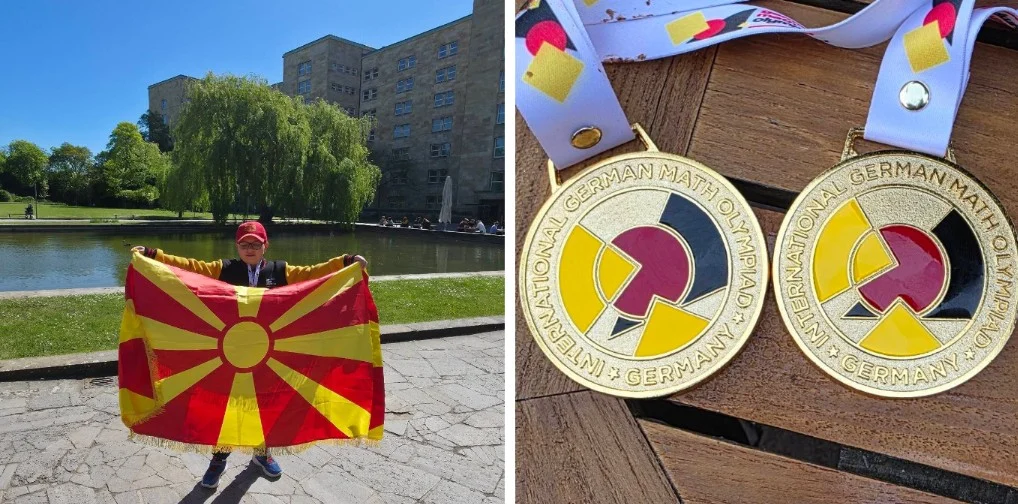 (Видео) Македонскиoт математичар блесна во Германија: Македон Димитровски освои две злата на математичка олимпијада