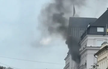(ВИДЕО) Руски дрон го погоди седиштето на украинската тајна служба во Киев