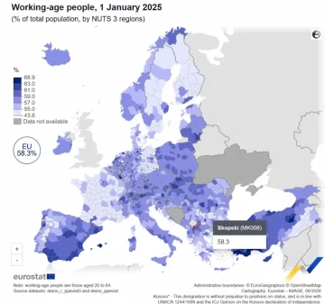 МАКЕДОНИЈА НАД ЕВРОПСКИОТ ПРОСЕК: 59,5% од населението е на работоспособна возраст