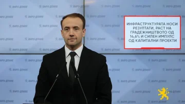 (ВИДЕО) Стојаноски: Инфраструктурата носи резултати, раст на градежништвото од 14,6 проценти и силен импулс од капитални проекти