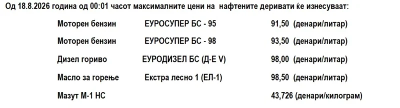 Се зголемуваат цените на бензините и на дизелот
