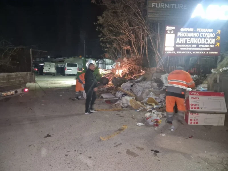 ЈП Комунална хигиена-Скопје исчисти дива депонија во Ѓорче Петров