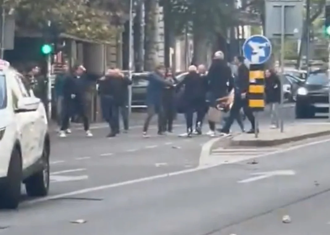 (Видео) Тепачка во Белград, интервенираше полиција и Брза помош