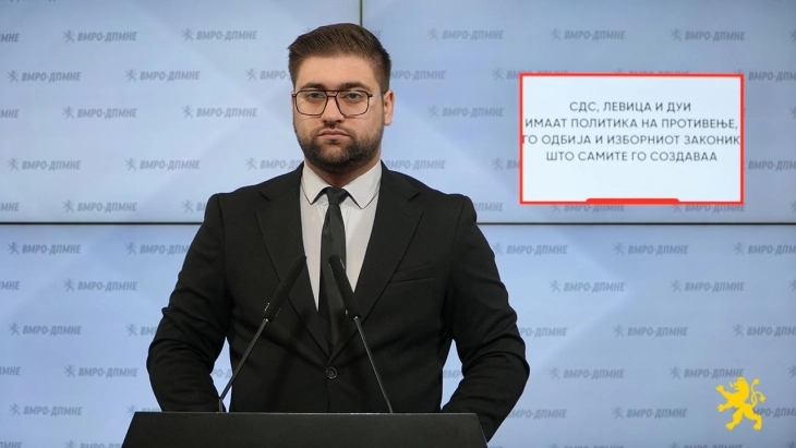 Манасиевски: СДСМ, Левица и ДУИ имаат политика на противење, го одбија и Изборниот законик што самите го создаваа