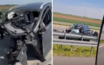 (ВИДЕО) ТРАГЕДИЈА ВО СРБИЈА: Четворица загинати, откако возач на Форд со 130 км/час се движел во спротивна насока на автопат и се забил во возило со млади луѓе
