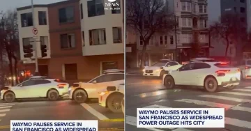 (ВИДЕО) СООБРАЌАЕН ХАОС ВО САН ФРАНЦИСКО: Масовен прекин на струја ги запре роботските такси возила