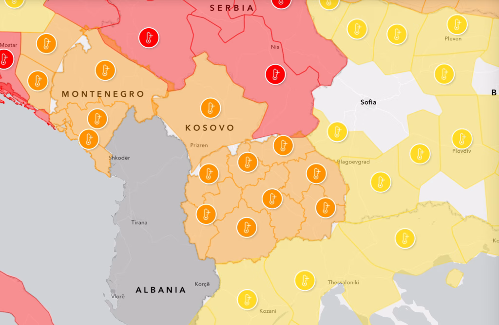 МАКЕДОНИЈА ПОД ПОРТОКАЛОВ АЛАРМ: Топлотниот бран ја зафати целата земја, температурите достигнуваат критични вредности