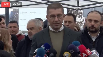 (ВО ЖИВО) Изјави на премиерот Мицкоски и градоначалникот Ѓорѓиевски на означување на почеток на изградба на првата фаза на бул. „Македонија“