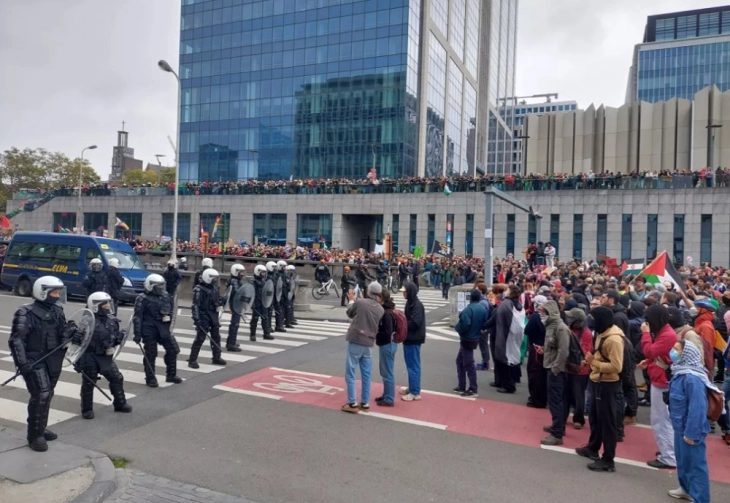Судири меѓу демонстрантите и полицијата во Брисел