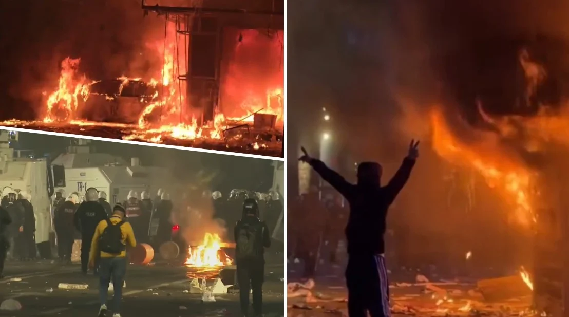 (Видео) Солзавец, гумени куршуми и водени топови на протестите во Тирана, 21 лице е згрижено во болница