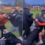 Општ хаос на теренот во Англија: Никој не знаеше кој кого удираше, тупаници летнаа на сите страни