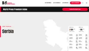 Србија најлошо рангирана во регионот според најнов извештај на Репортери без граници