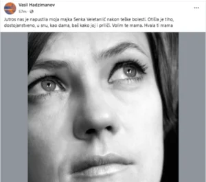 Почина Сенка Велетанлиќ