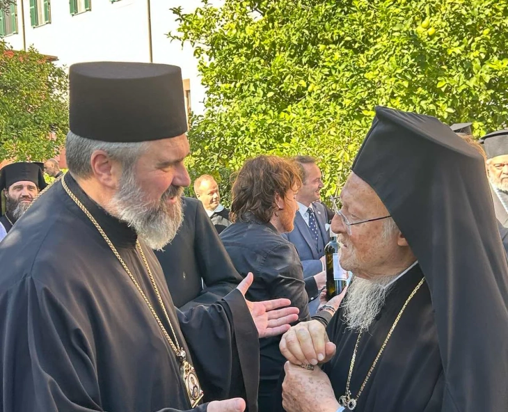 Средба на Митрополитот Дебарско-кичевски г. Георгиј со Вселенскиот патријарх Вартоломеј во Рим