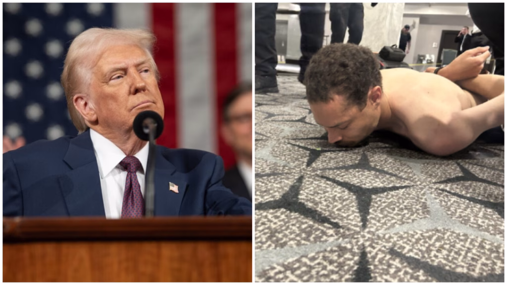 ВИДЕО Вооружен до заби го пробил обезбедувањето: Како напаѓачот воопшто влегол на вечерата на Трамп?