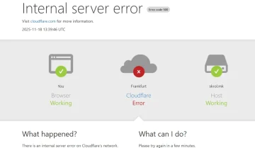 ПАДНА „CLOUDFLARE“, ПОГОДЕНИ ВЕБ СТРАНИЦИ И ВО МАКЕДОНИЈА: Не работи ChatGPT, Canva, платформата Икс и многу други