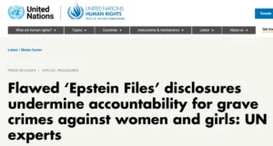 ОН: Откритијата во досиејата на Епстин може да претставуваат злосторства против човештвото