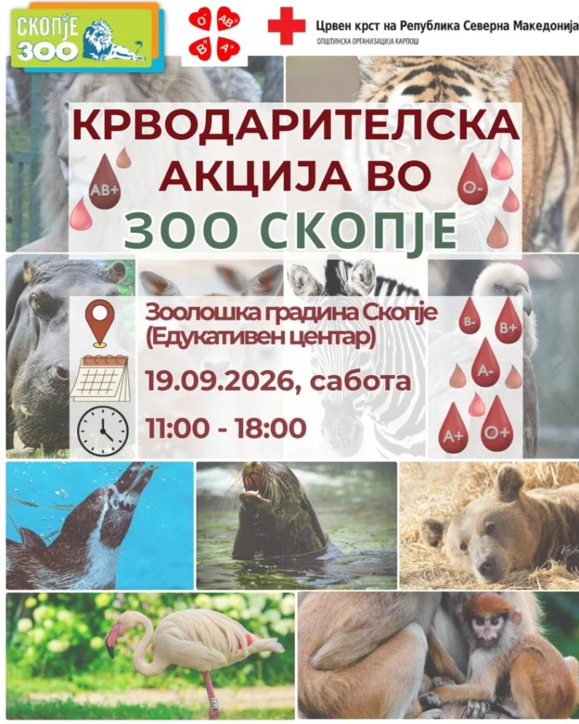 Крводарителска акција во ЗОО Скопје на 19 септември