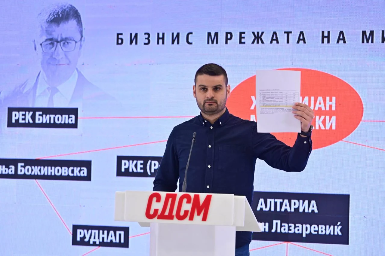 (Видео) Димитријевиќ: Сања Божиновска внесува фирма од црната листа на САД во бизнис мрежата на Мицкоски