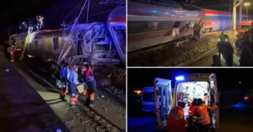 НОВА ЖЕЛЕЗНИЧКА НЕСРЕЌА ВО ШПАНИЈА: Воз удри во урнат потпорен ѕид кај Барселона, еден загинат, а најмалку 37 повредени