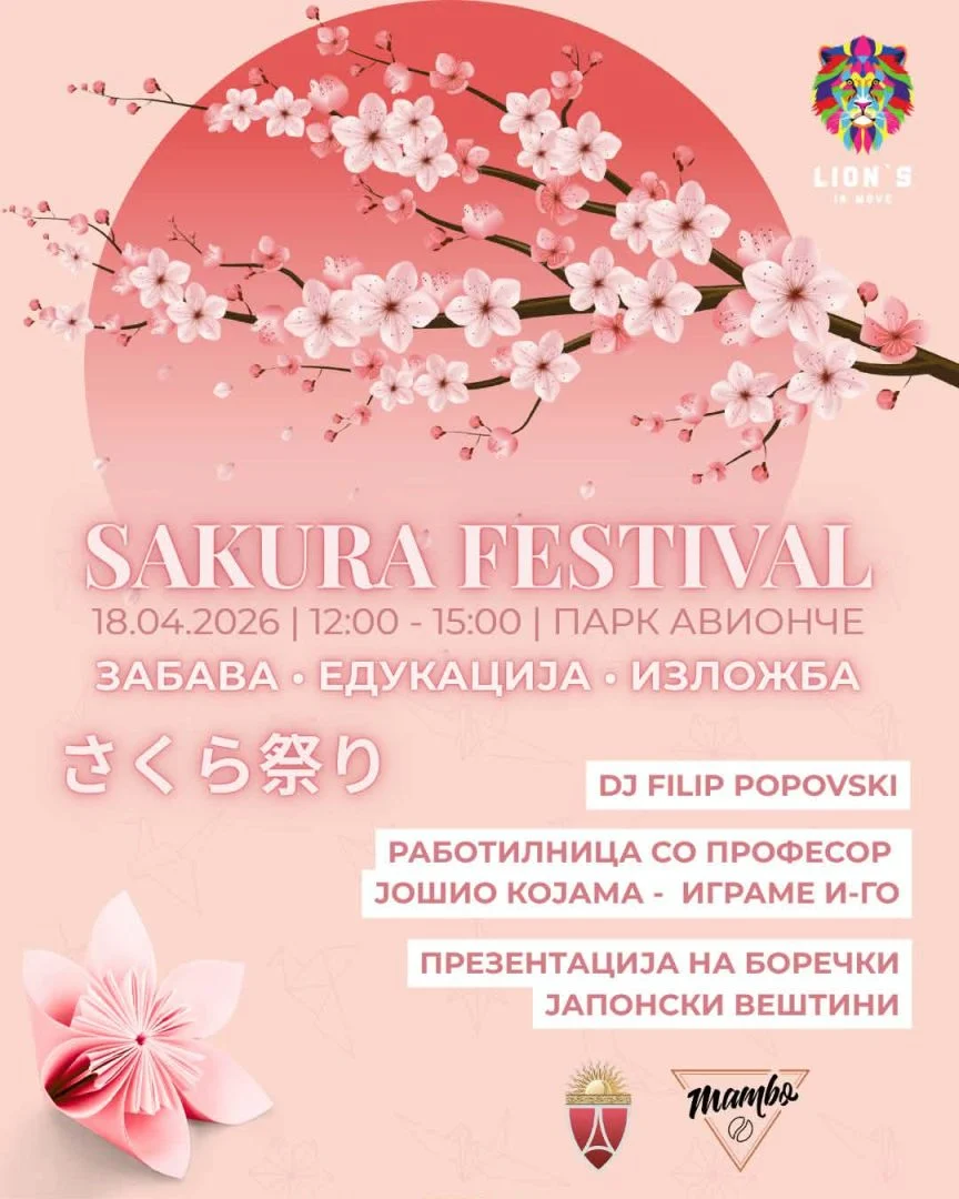 Сакура во Aеродром: „Авионче“ ќе стане јапонска оаза со култура, игри и боречки вештини