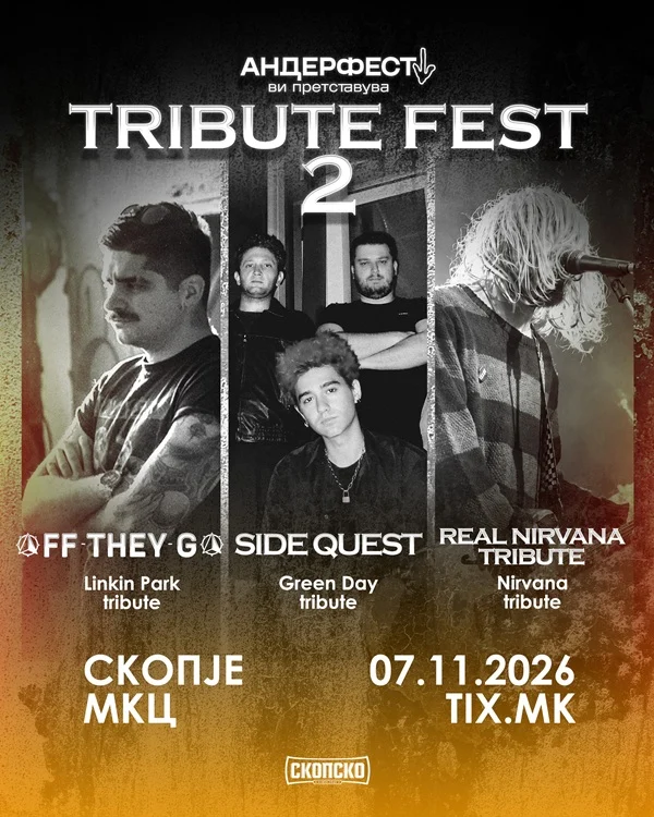 Трибјут концерти на Linkin Park, Green Day и Nirvana на „Трибјут Фест 2“ во МКЦ