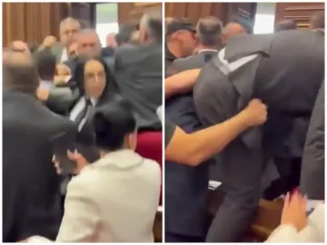 (ВИДЕО) ТЕПАЧКА ВО ЕРМЕНСКОТО СОБРАНИЕ: Тупаници и навреди меѓу пратениците