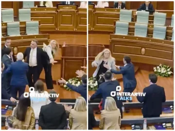 (ВИДЕО) ХАОС ВО СОБРАНИЕТО НА КОСОВО: Курти гаѓан со јајца