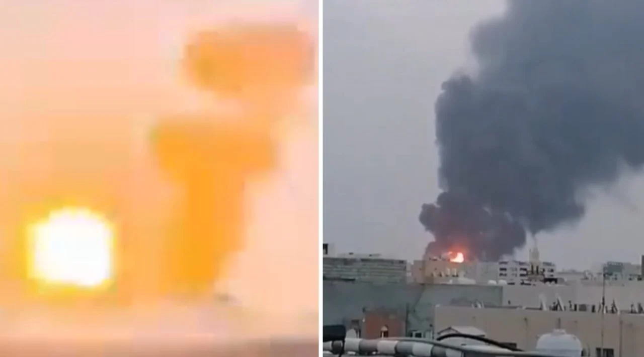 (Видео) Голем пожар во нафтен комплекс во Бахреин откако Иран го погодил со дрон