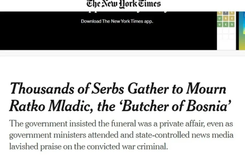 Светските медиуми известуваа за погребот на Младиќ