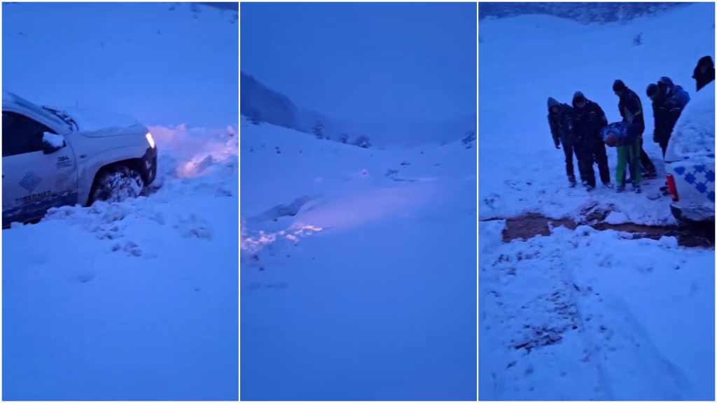 ВИДЕО Драма над Лазарополе: Цела ноќ заглавени во снег без сигнал – специјалци ги спасија вработените на А1