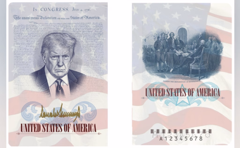 САД издаваат специјални пасоши со ликот на Доналд Трамп