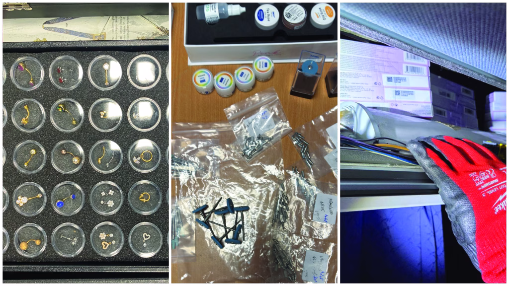 Царината спречи обиди за криумчарење на лекови, забни импланти, опрема за тетовирање и златен накит