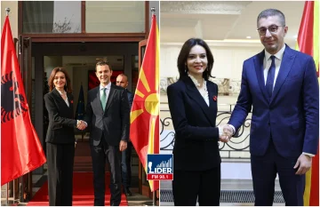 Мицкоски и Муцунски ја пречека албанската министерка за надворешни работи Спиропали