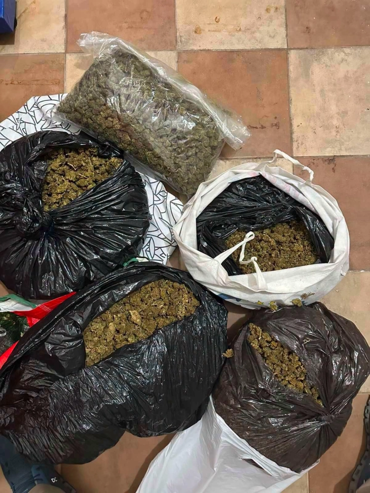 Претрес во Скопје, лишени од слобода две лица, пронајдени пет килограми марихуана